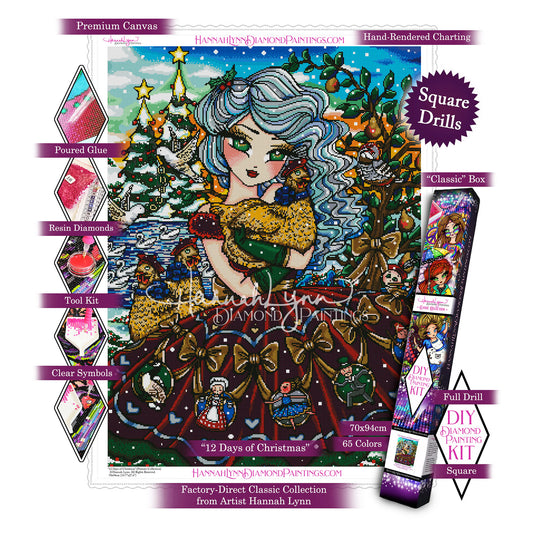 12 Days of Christmas-Hannah Lynn Classic Collection™ (Square Only)