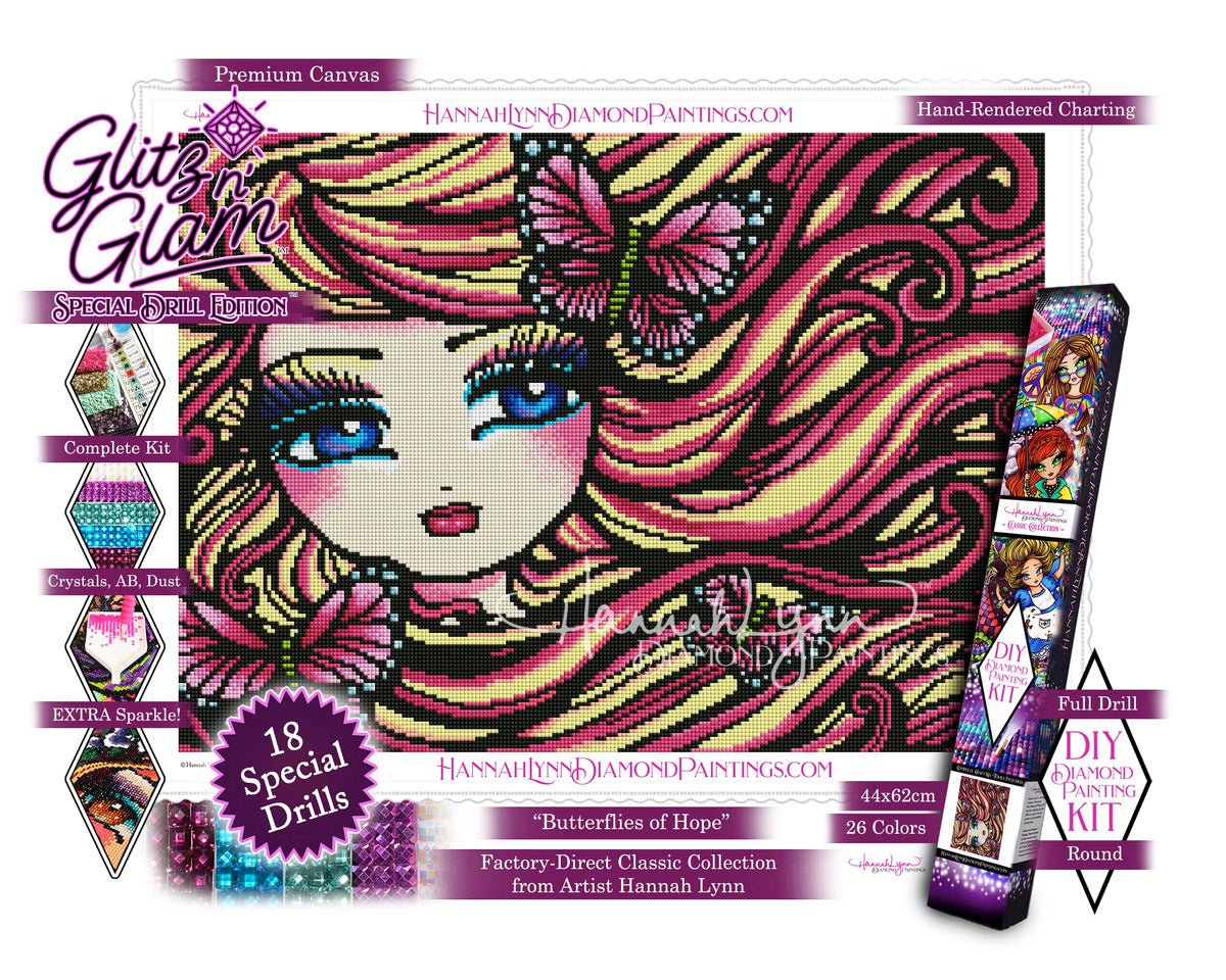 Butterflies of Hope-Hannah Lynn™ Classic Collection (Square or Round)