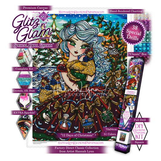 12 Days of Christmas-Hannah Lynn Classic Collection™ (Square Only)