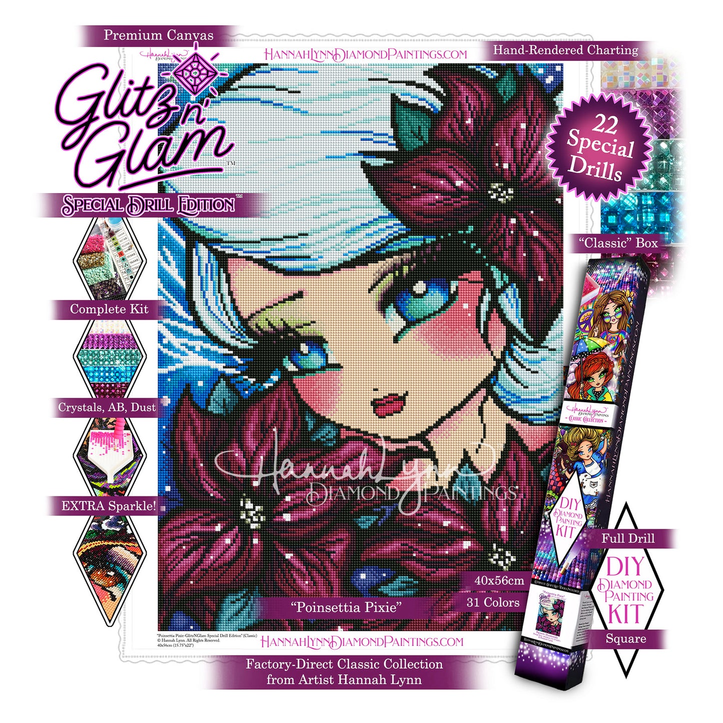 Poinsettia Pixie-Hannah Lynn Classic Collection™ (Square)