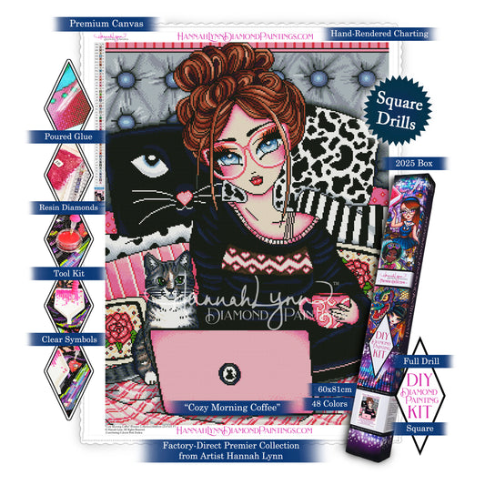 Cozy Morning Coffee-Hannah Lynn Premier Collection™ (Square or Round)