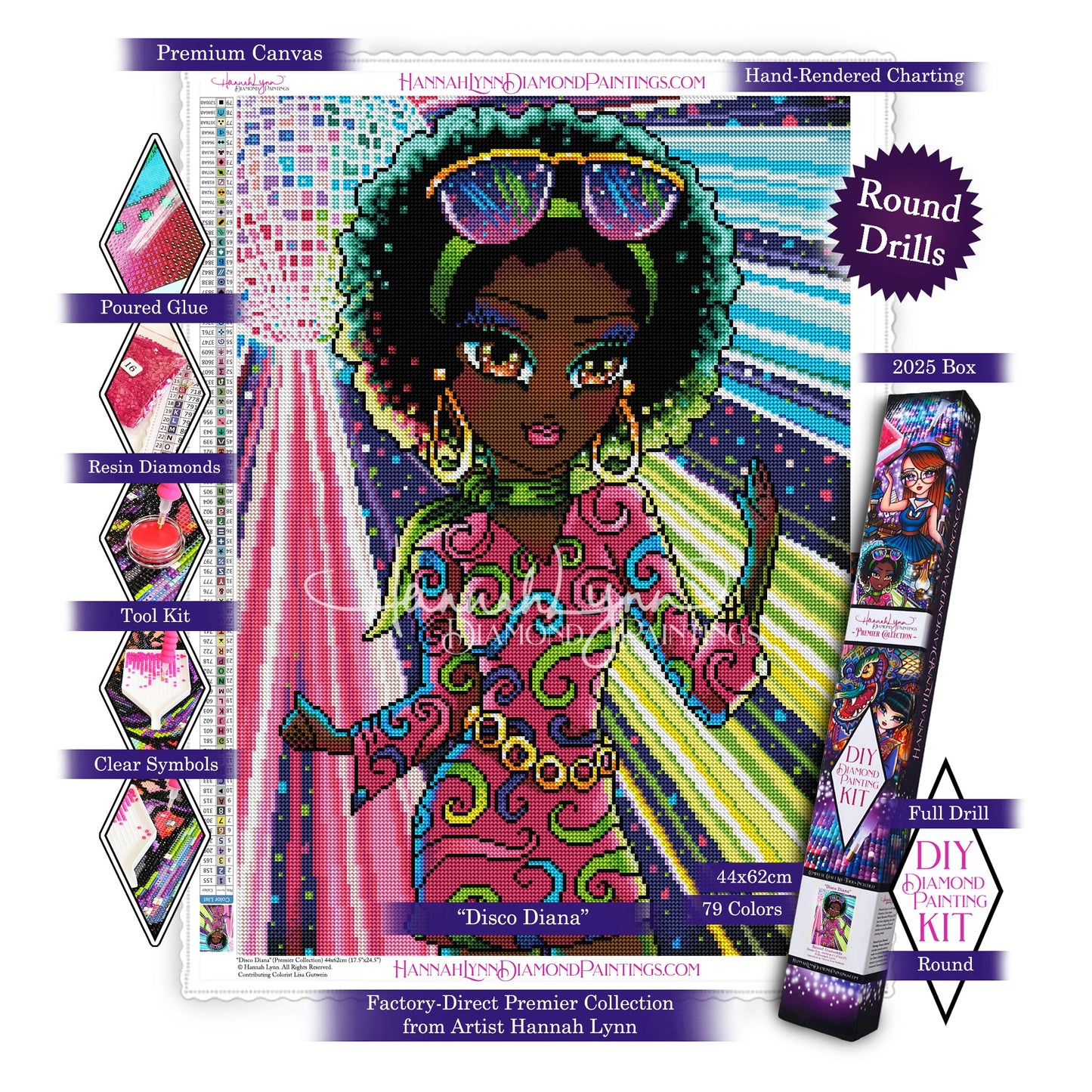 Disco Diana-Hannah Lynn Premier Collection™ (Square or Round)