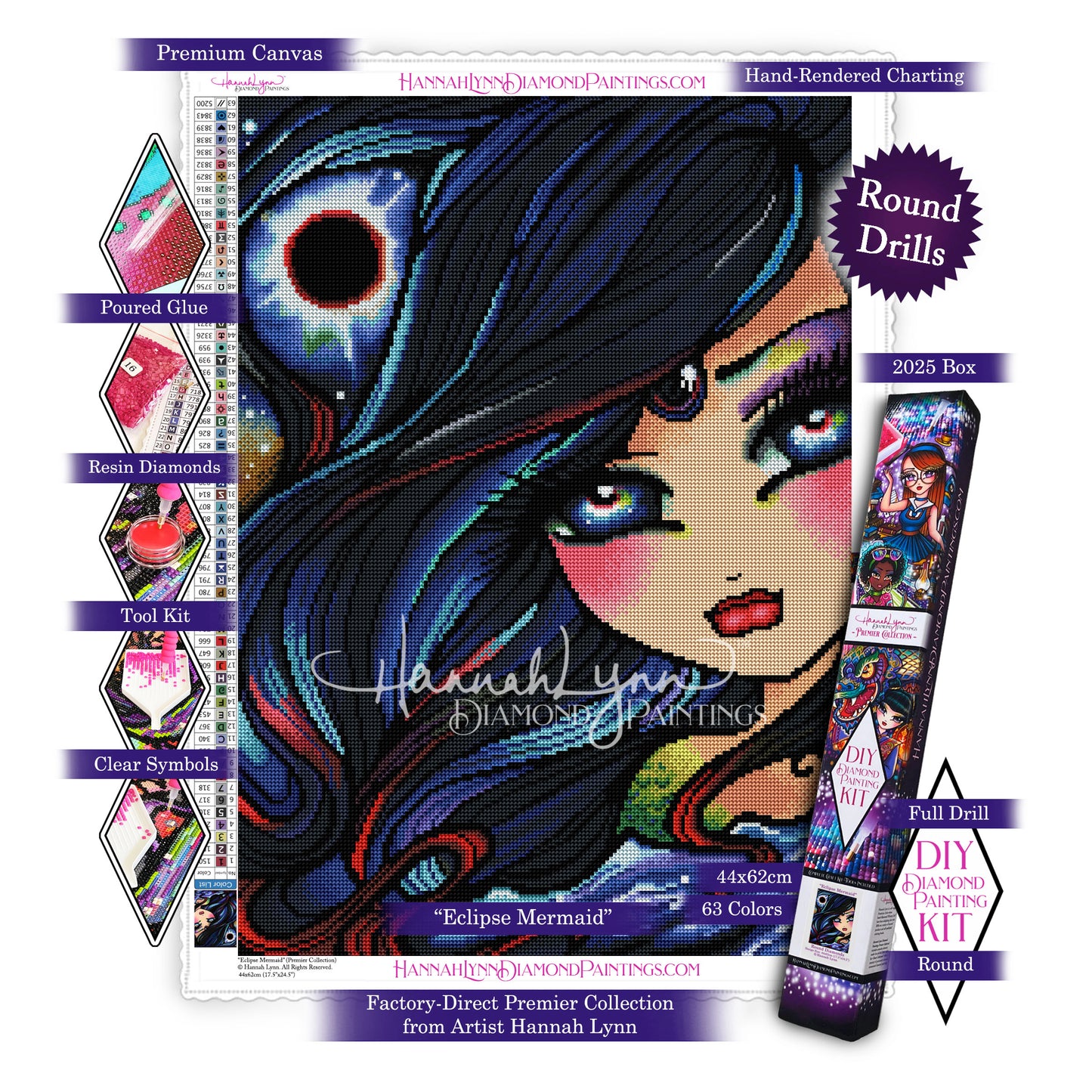 Eclipse Mermaid-Hannah Lynn Premier Collection™ (Square or Round)