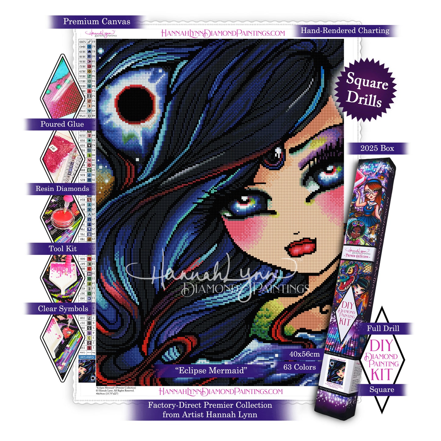 Eclipse Mermaid-Hannah Lynn Premier Collection™ (Square or Round)