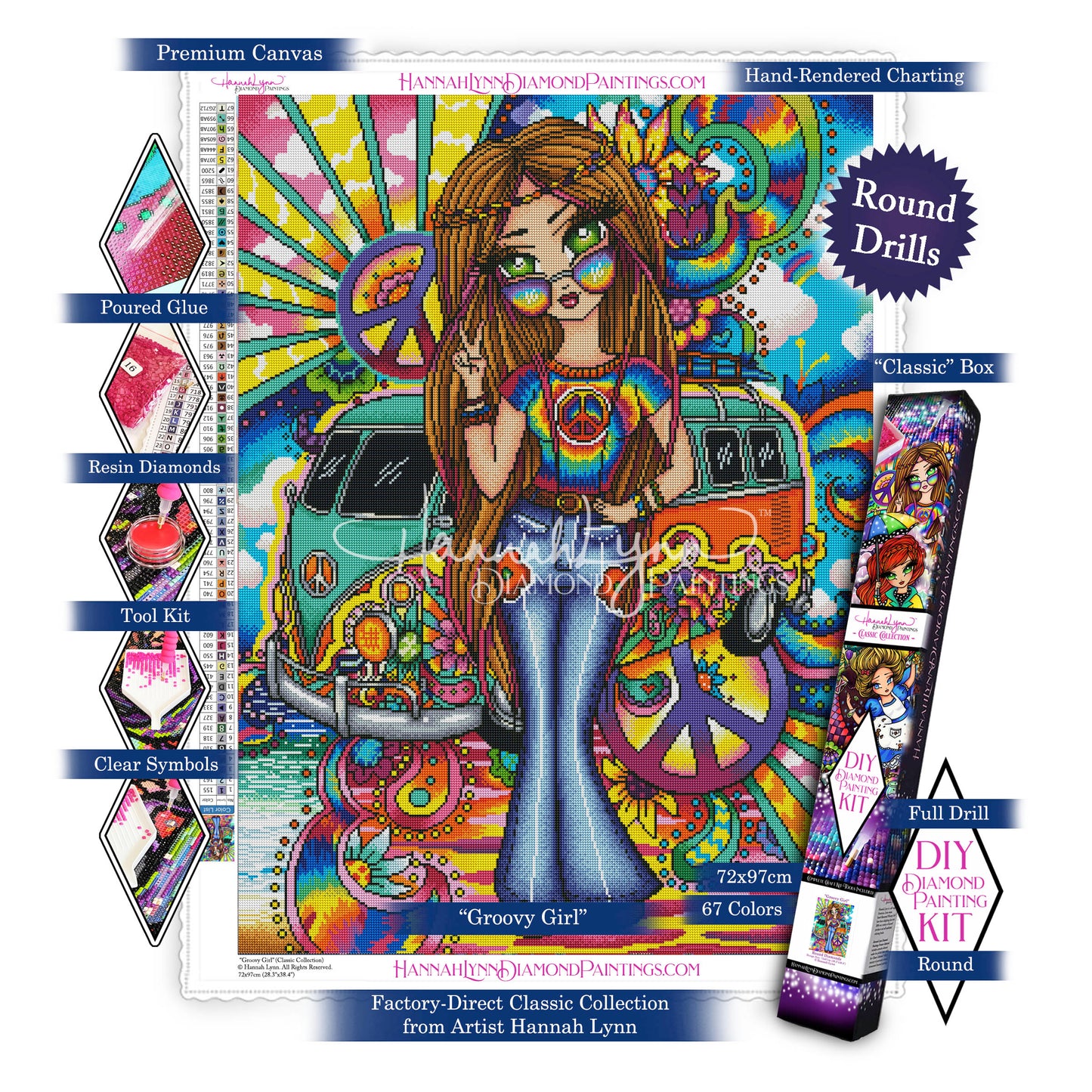 Groovy Girl-Hannah Lynn Classic Collection™ (Square or Round)
