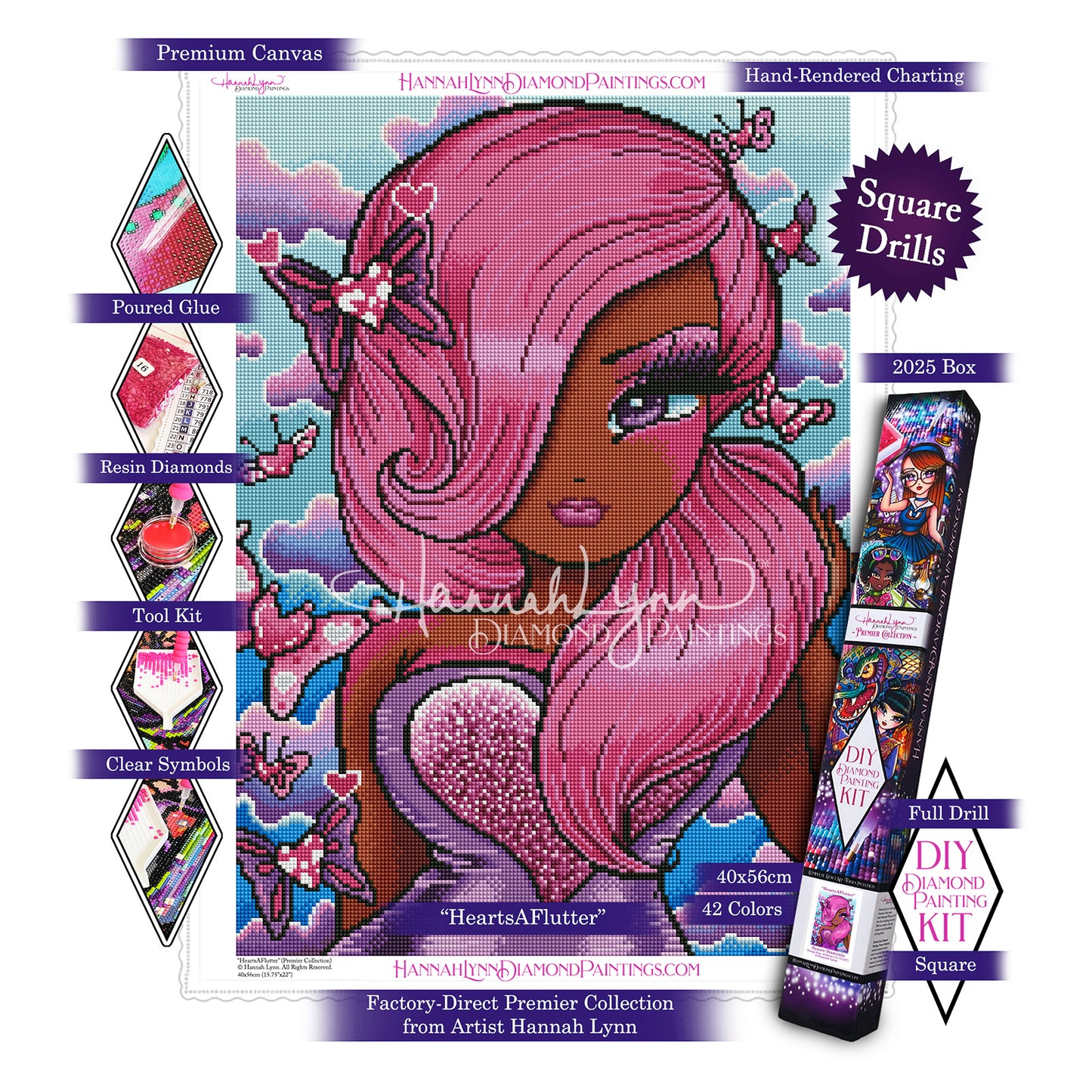 HeartsAFlutter-Hannah Lynn Premier Collection™ (Square)