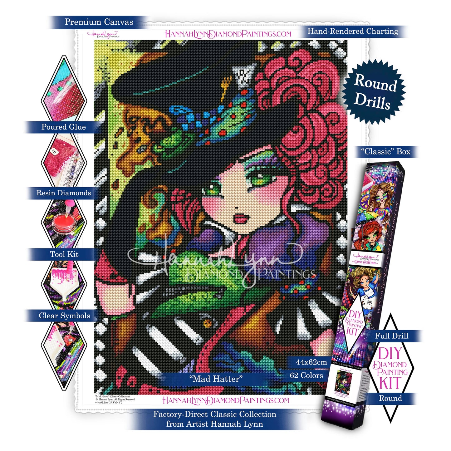 Mad Hatter-Hannah Lynn Classic Collection™ (Square or Round)