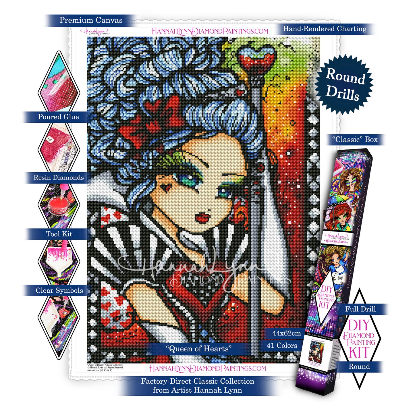 Queen of Hearts-Hannah Lynn Classic Collection™ (Square or Round)