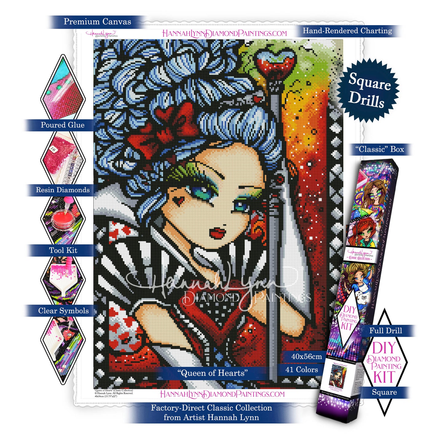 Queen of Hearts-Hannah Lynn Classic Collection™ (Square or Round)
