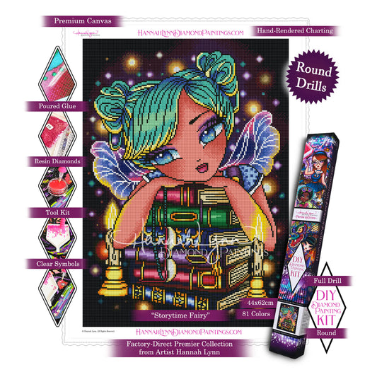 Storytime Fairy-Hannah Lynn™ Premier Collection (Square or Round)