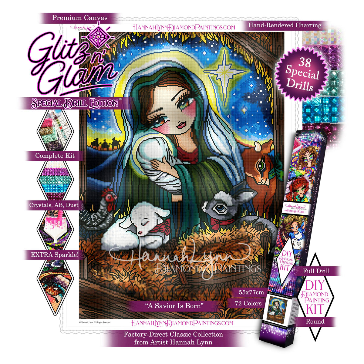 A Savior is Born-Hannah Lynn™ Classic Collection (Square or Round)
