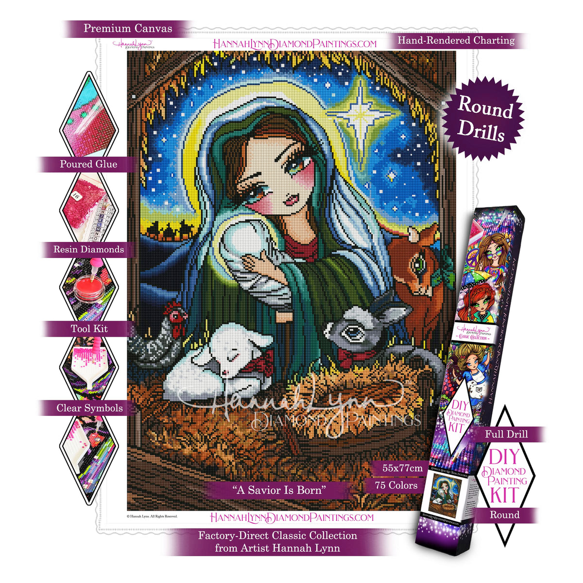 A Savior is Born-Hannah Lynn™ Classic Collection (Square or Round)