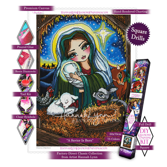 A Savior is Born-Hannah Lynn™ Classic Collection (Square or Round)