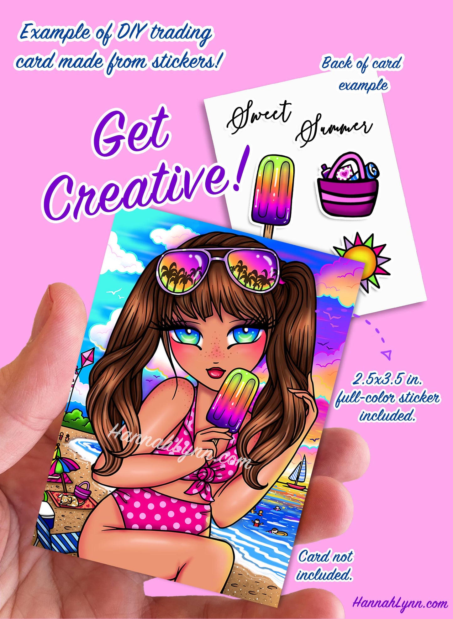 Hannah Lynn™ Sticker Club-Sweet Summer (Back Issue - August 2026)