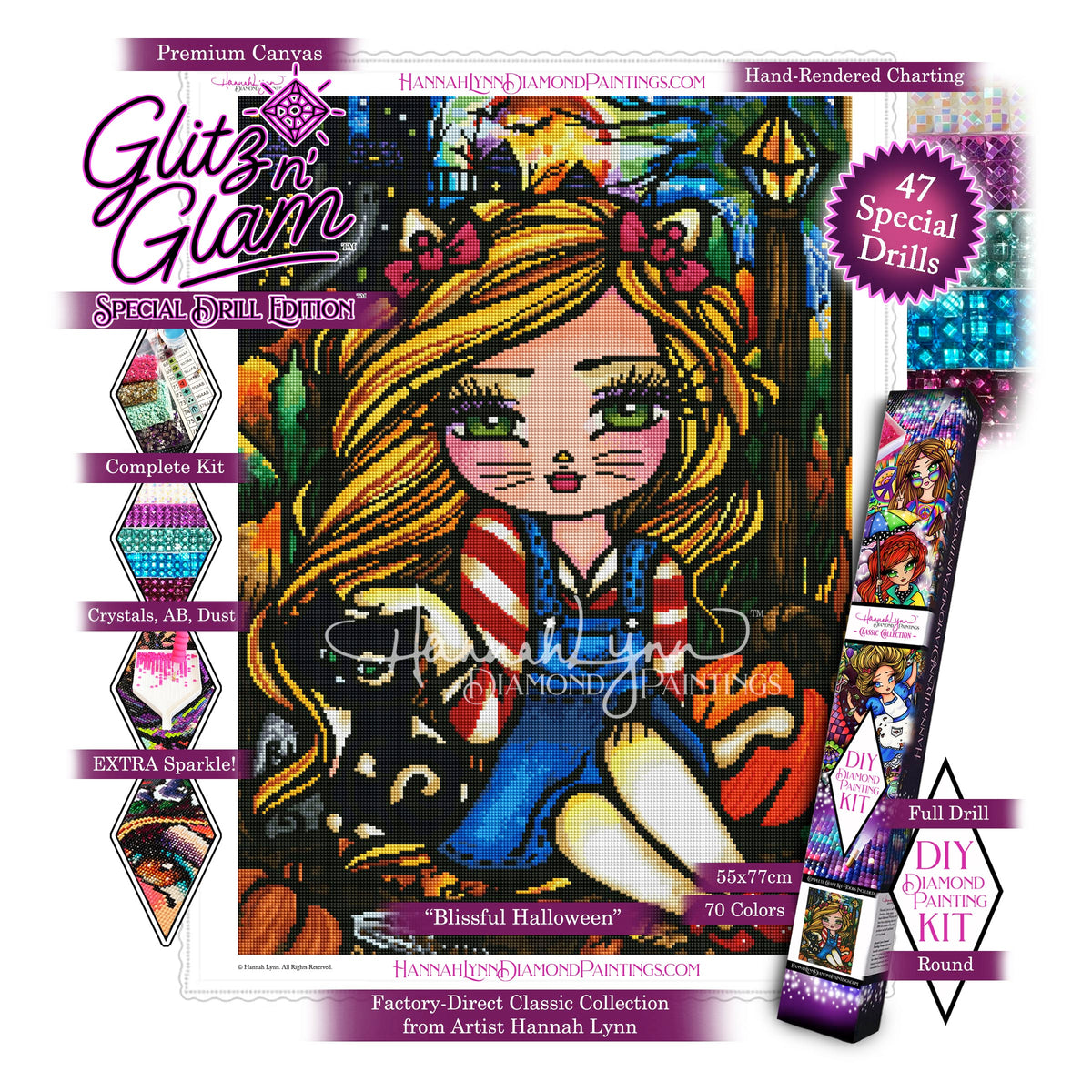 Blissful Halloween-Hannah Lynn™ Classic Collection (Square or Round)
