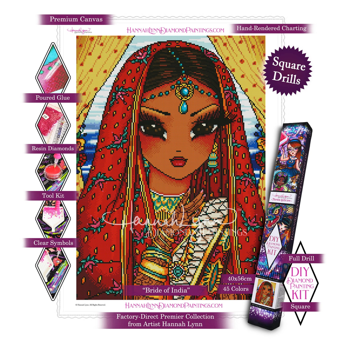 Bride of India-Hannah Lynn™ Premier Collection (Square or Round)