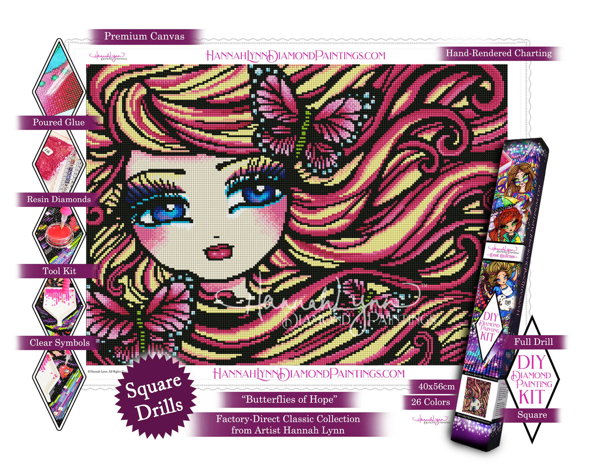 Butterflies of Hope-Hannah Lynn™ Classic Collection (Square or Round)