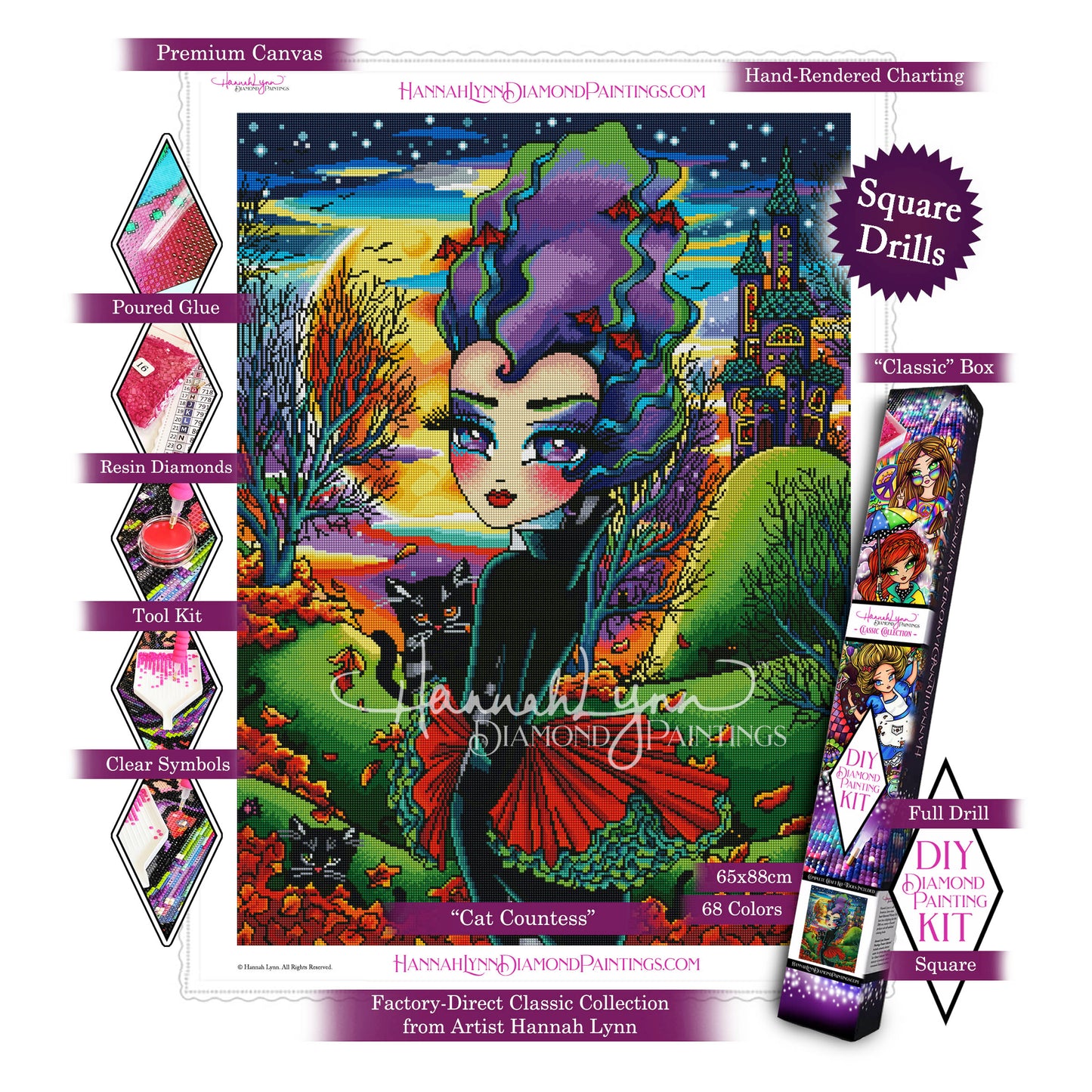 Cat Countess-Hannah Lynn™ Classic Collection (Square or Round)