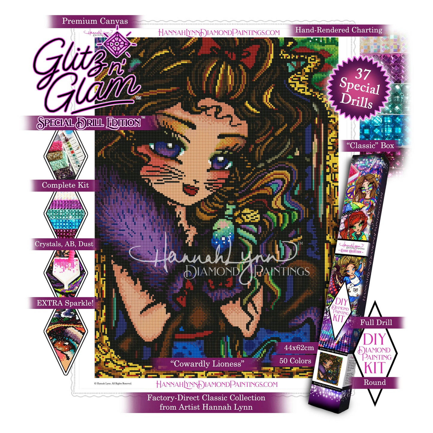 Cowardly Lioness-Hannah Lynn Classic Collection™ (Square or Round)
