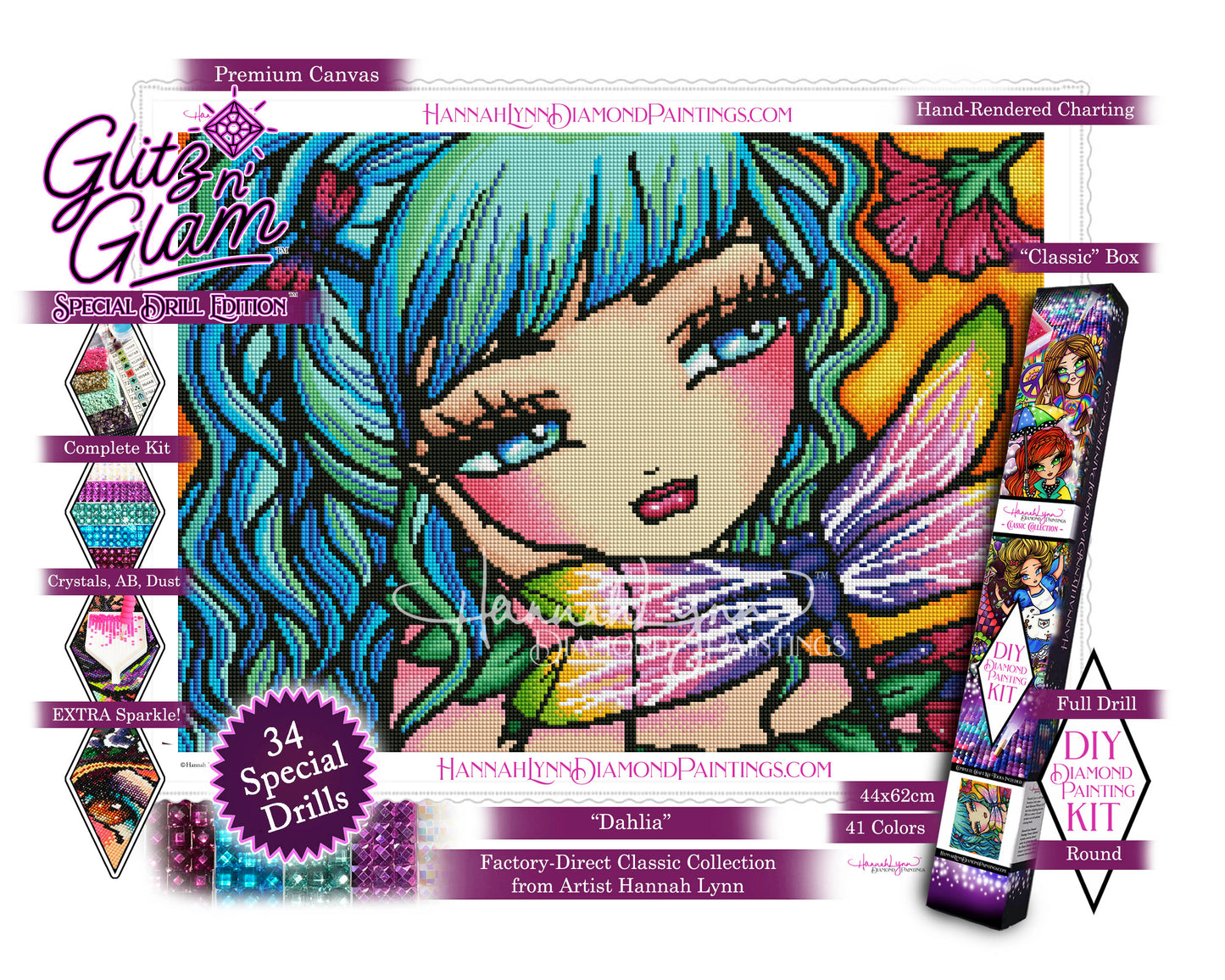 Dahlia-Hannah Lynn Classic Collection™ (Square or Round)