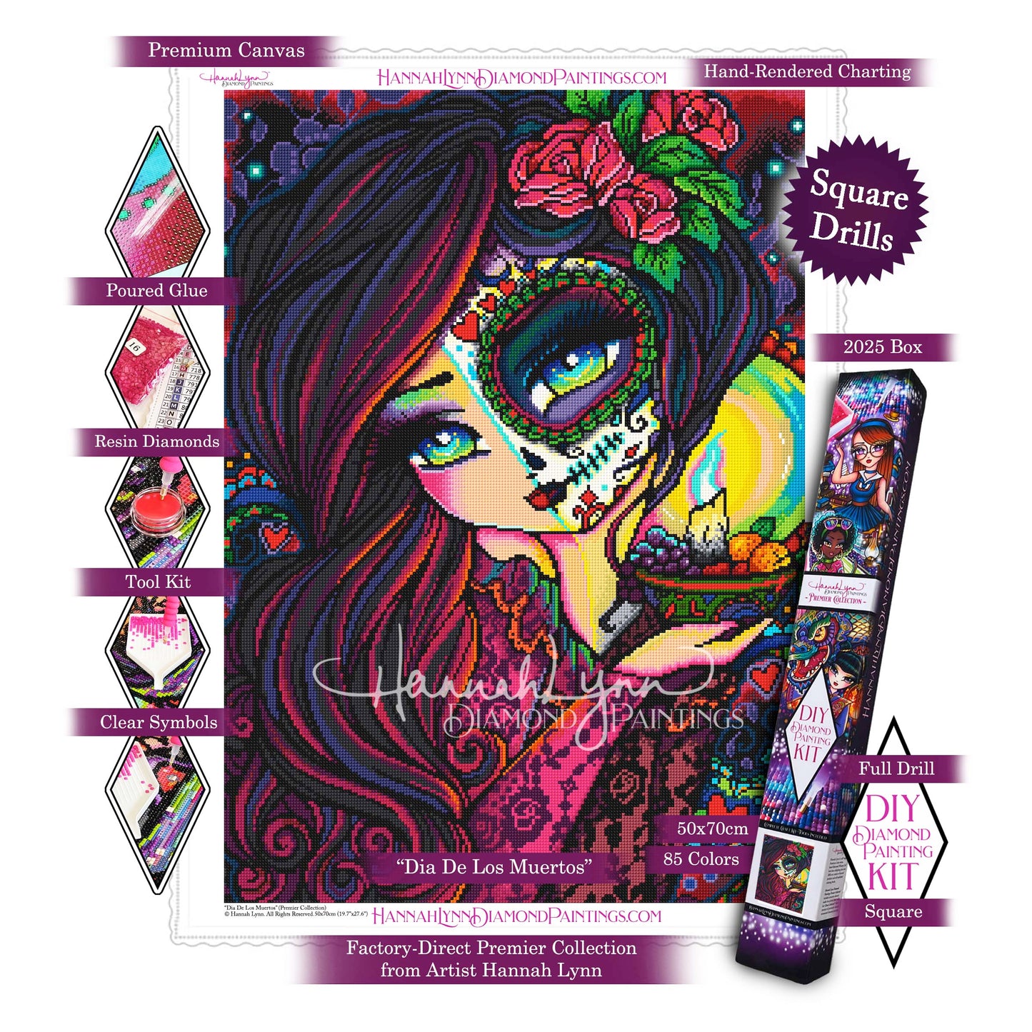 Dia De Los Muertos-Hannah Lynn Premier Collection™ (Square or Round)