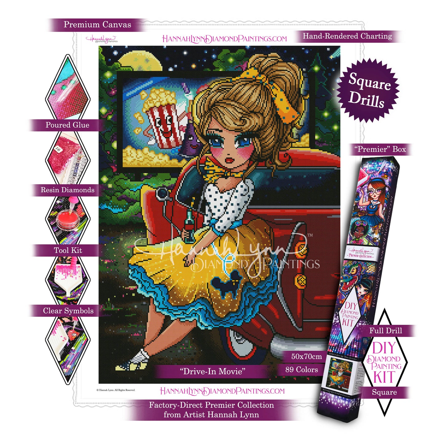 Drive-In Movie-Hannah Lynn Premier Collection™ (Square or Round)