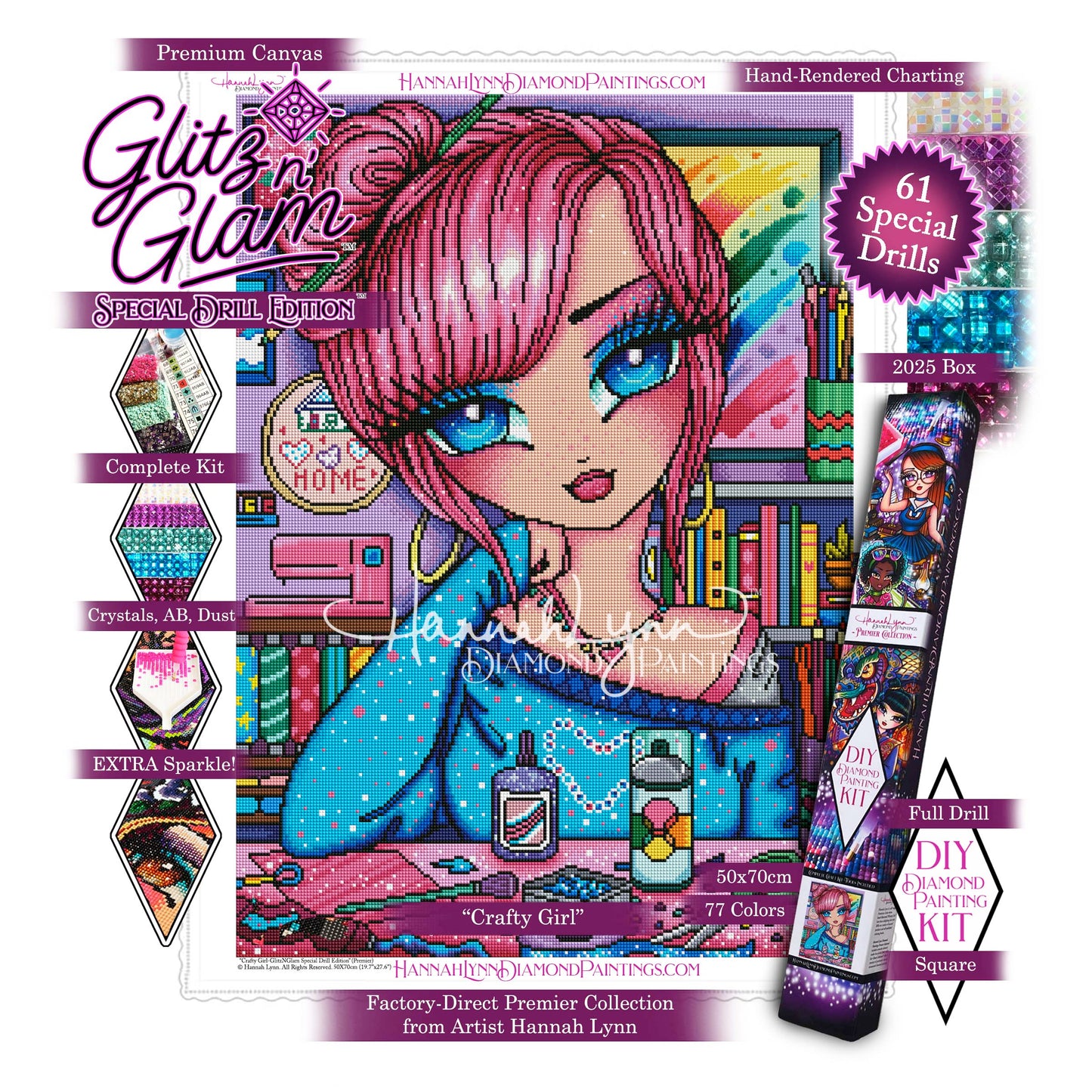 Crafty Girl-Hannah Lynn Premier Collection™ (Square or Round)