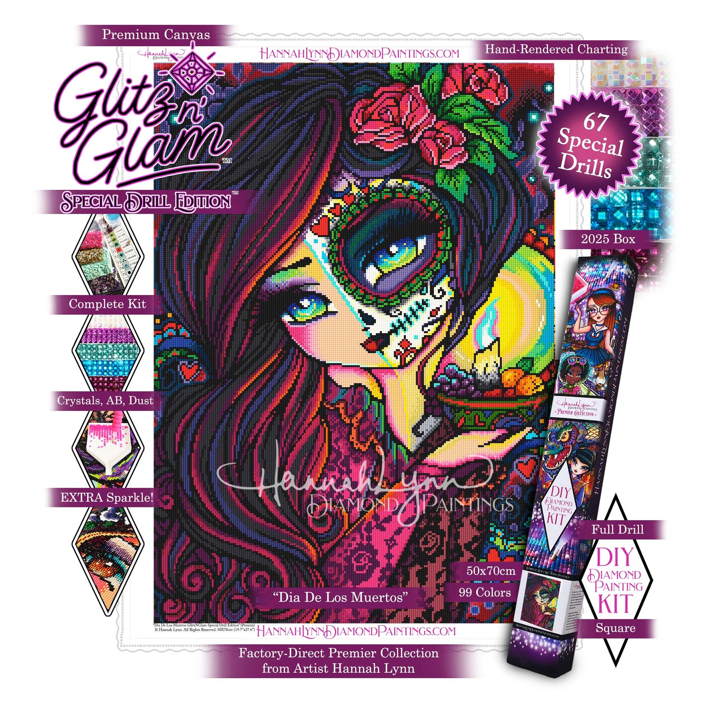 Dia De Los Muertos-Hannah Lynn Premier Collection™ (Square or Round)