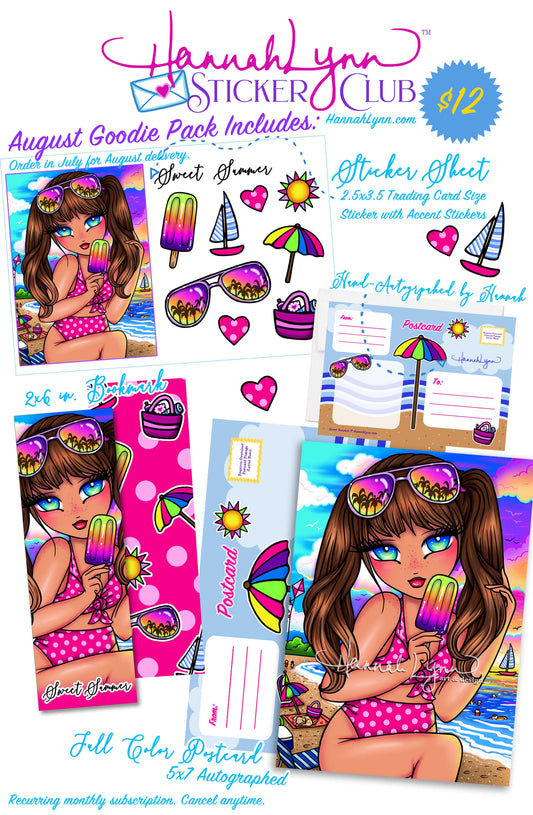 Hannah Lynn™ Sticker Club-Sweet Summer (Back Issue - August 2026)