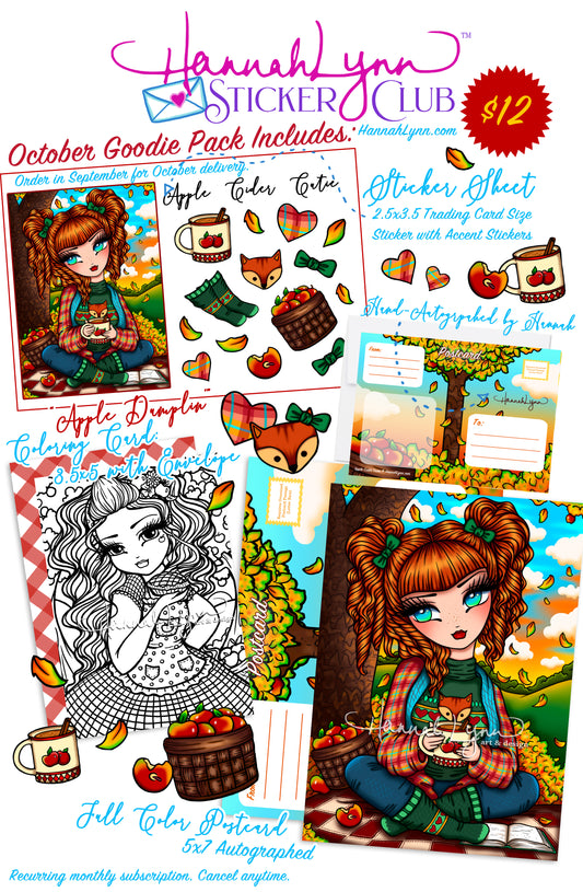 Hannah Lynn™ Sticker Club-Apple Cider Cutie (October 2026) SUBSCRIPTION