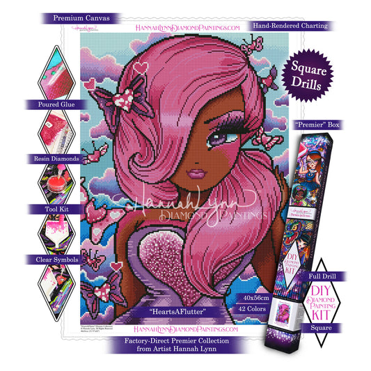 HeartsAFlutter-Hannah Lynn Premier Collection™ (Square or Round)