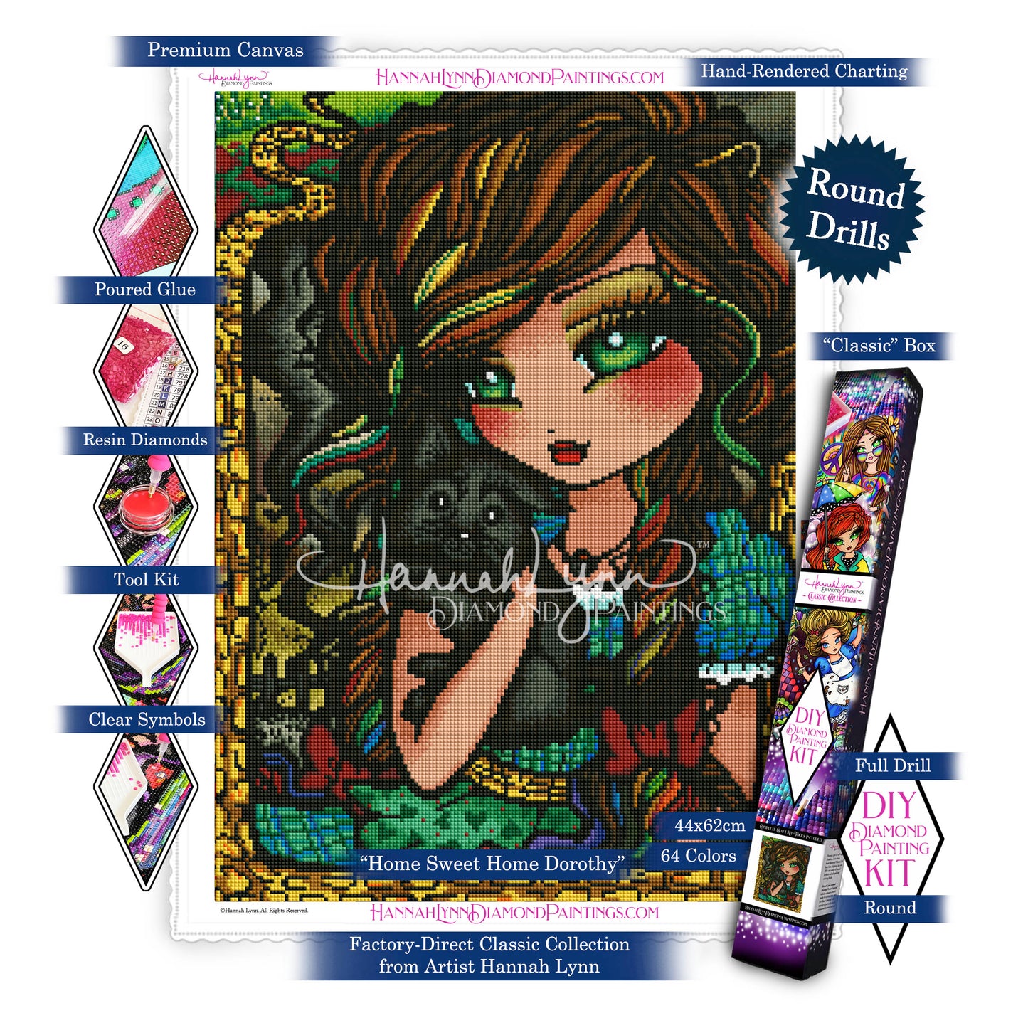 Home Sweet Home Dorothy-Hannah Lynn Classic Collection™ (Square or Round)