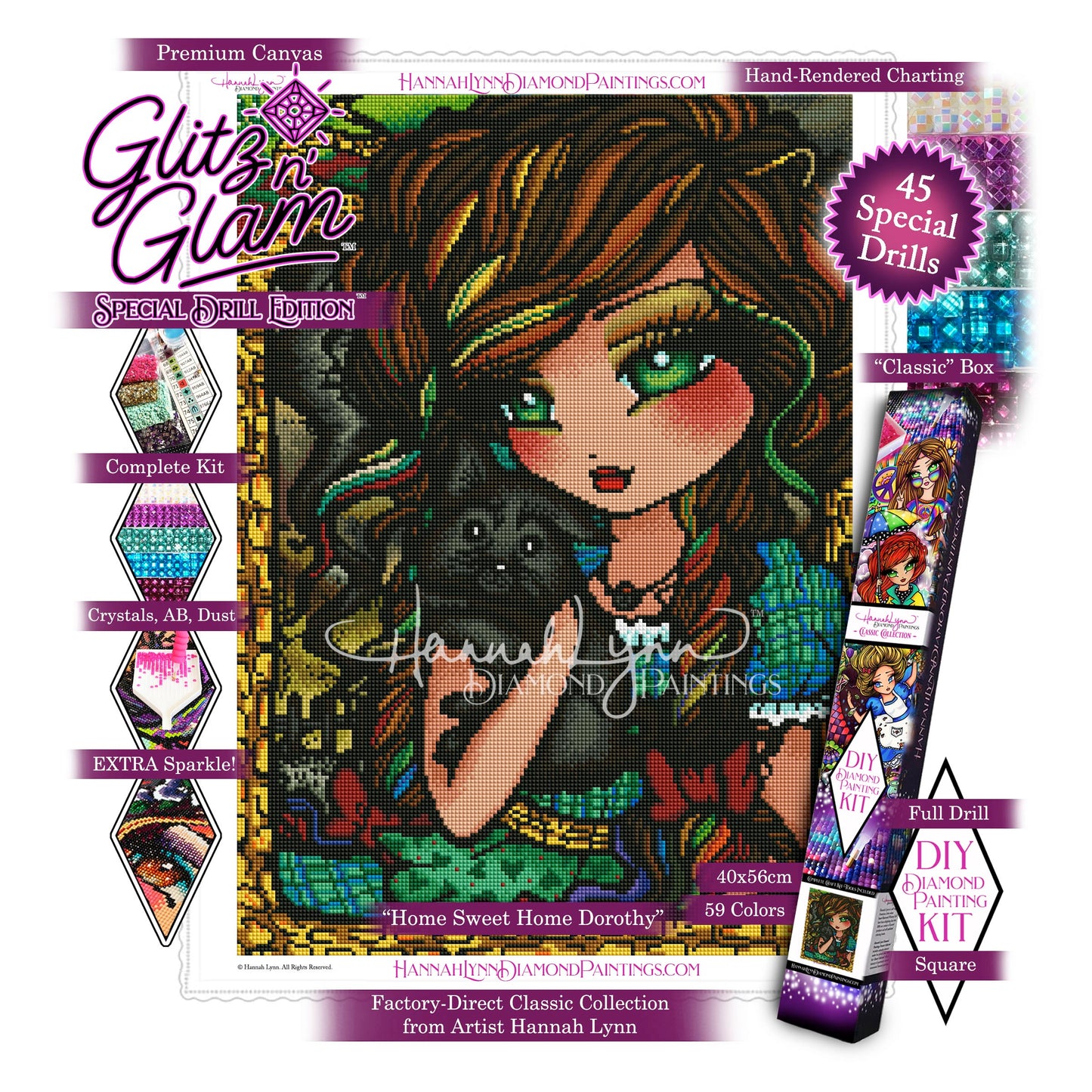 Home Sweet Home Dorothy-Hannah Lynn Classic Collection™ (Square or Round)