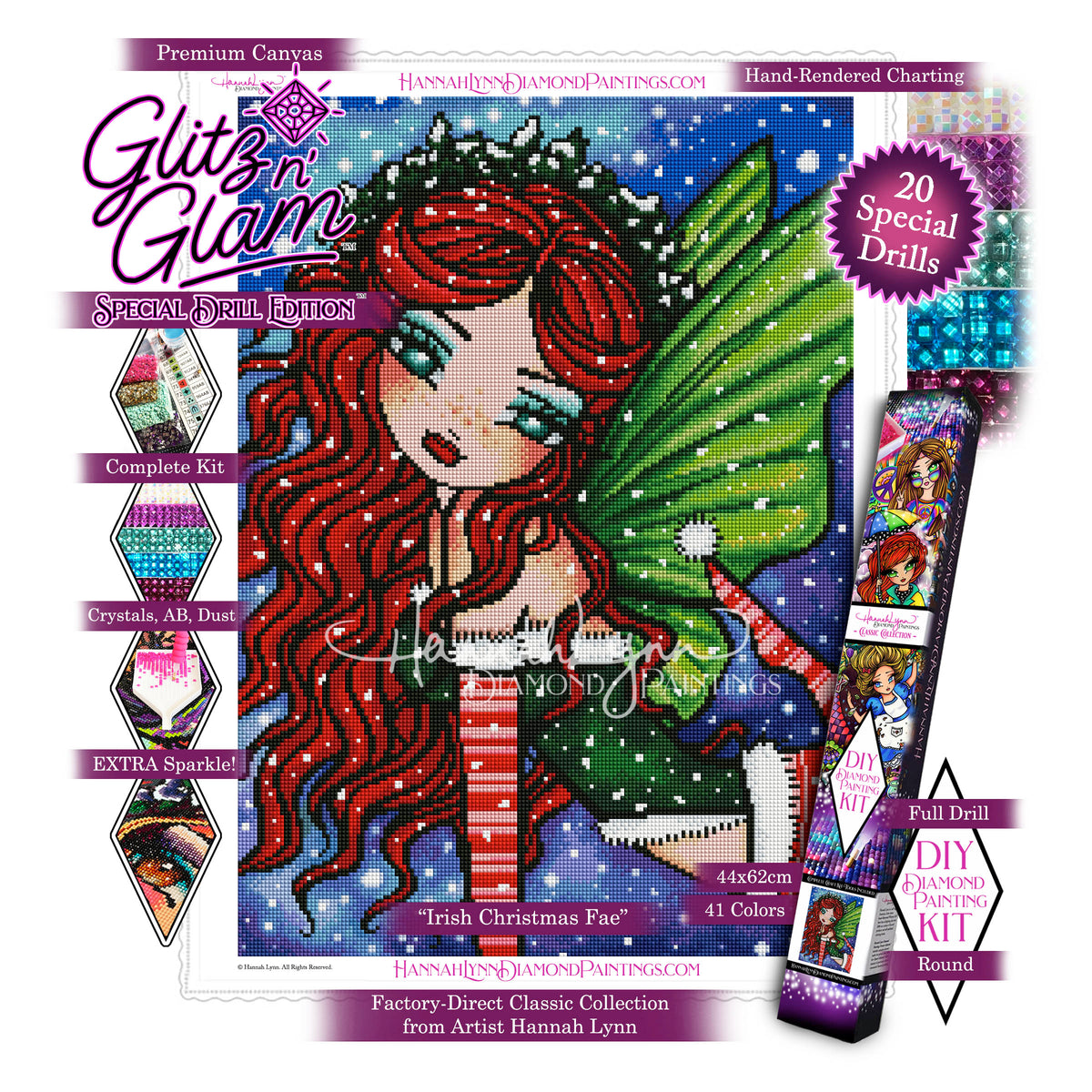 Irish Christmas Fae-Hannah Lynn™ Classic Collection (Square or Round)