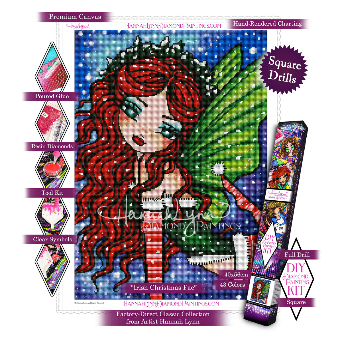 Irish Christmas Fae-Hannah Lynn™ Classic Collection (Square or Round)