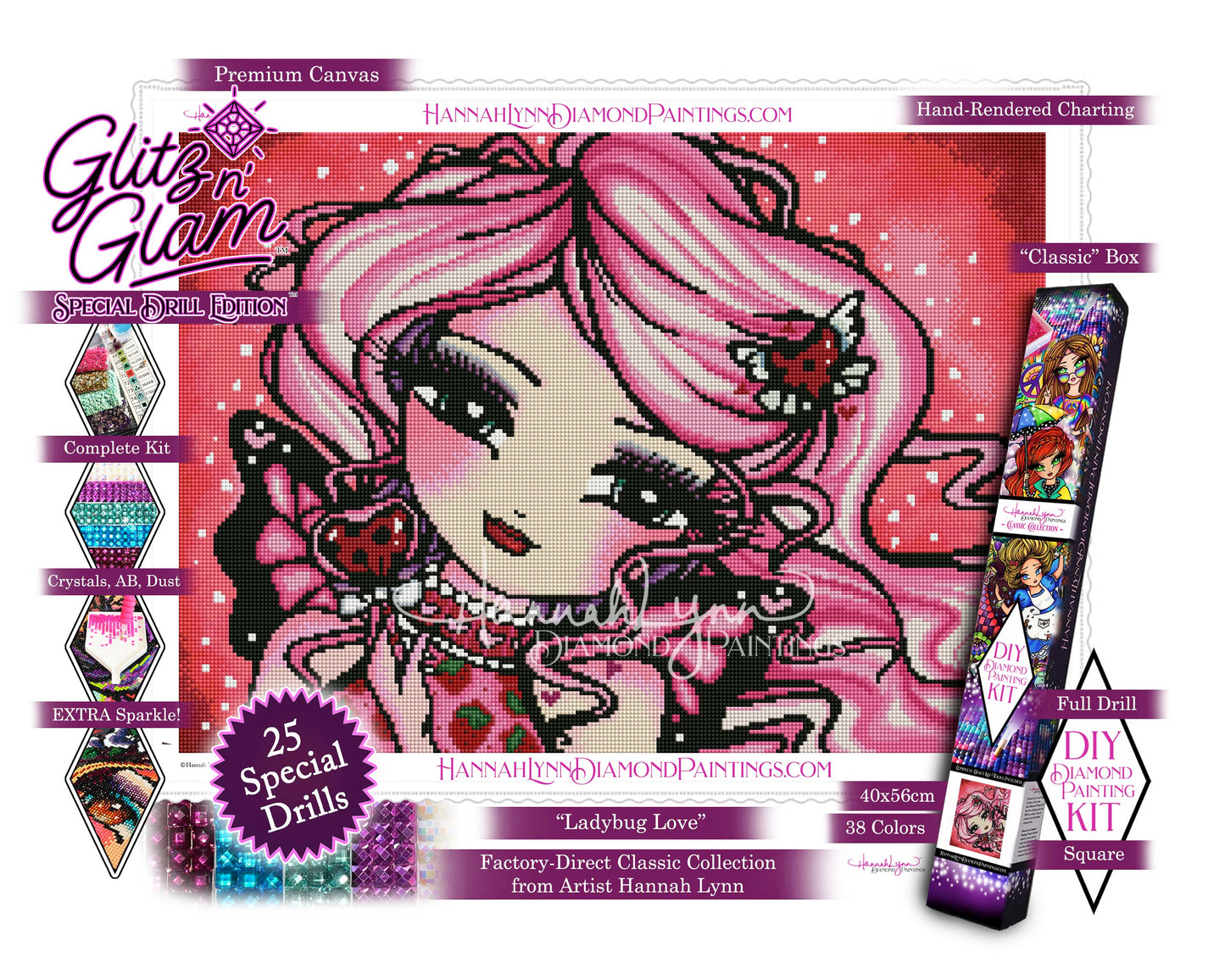 Ladybug Love-Hannah Lynn Classic Collection™ (Square or Round)