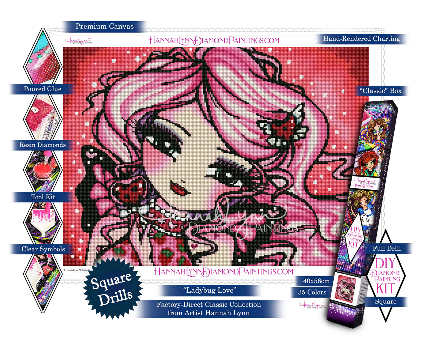 Ladybug Love-Hannah Lynn Classic Collection™ (Square or Round)