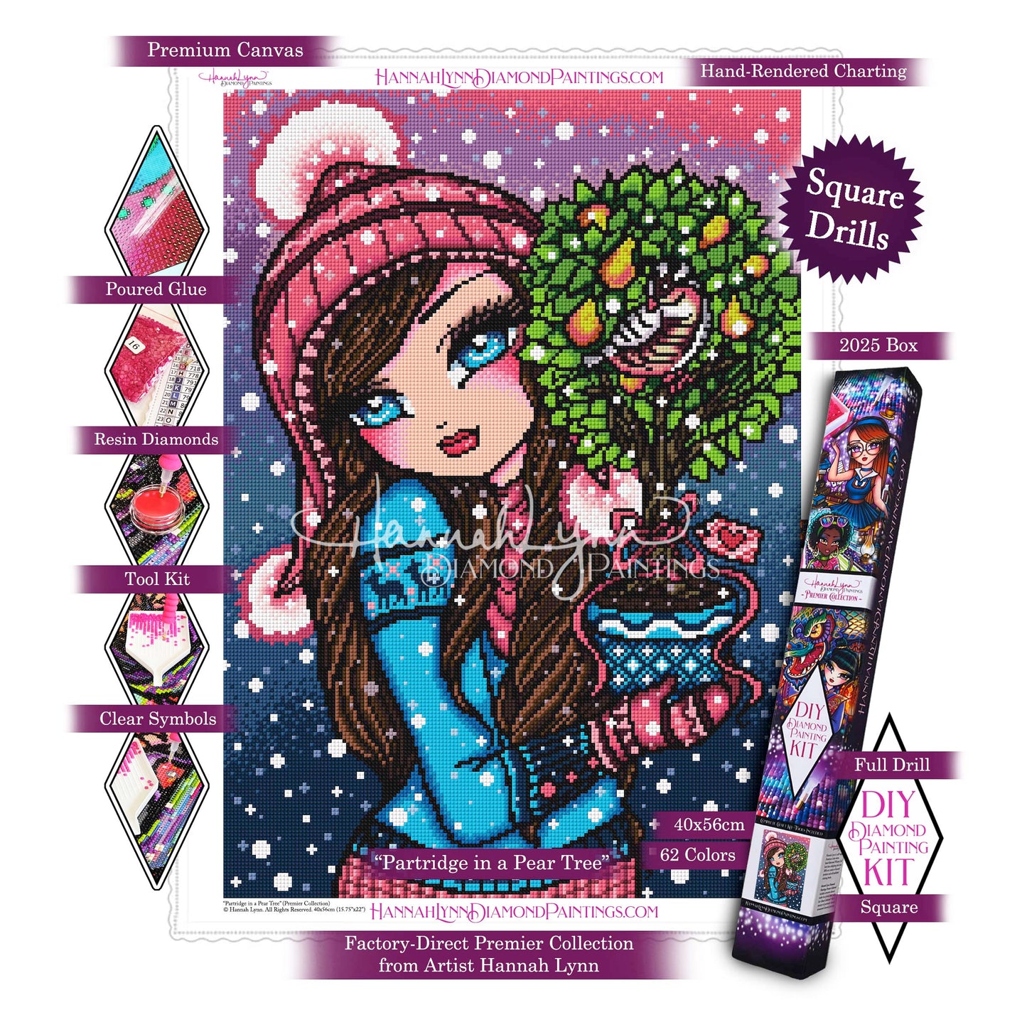 Partridge in a Pear Tree-Hannah Lynn Premier Collection™ (Square or Round)