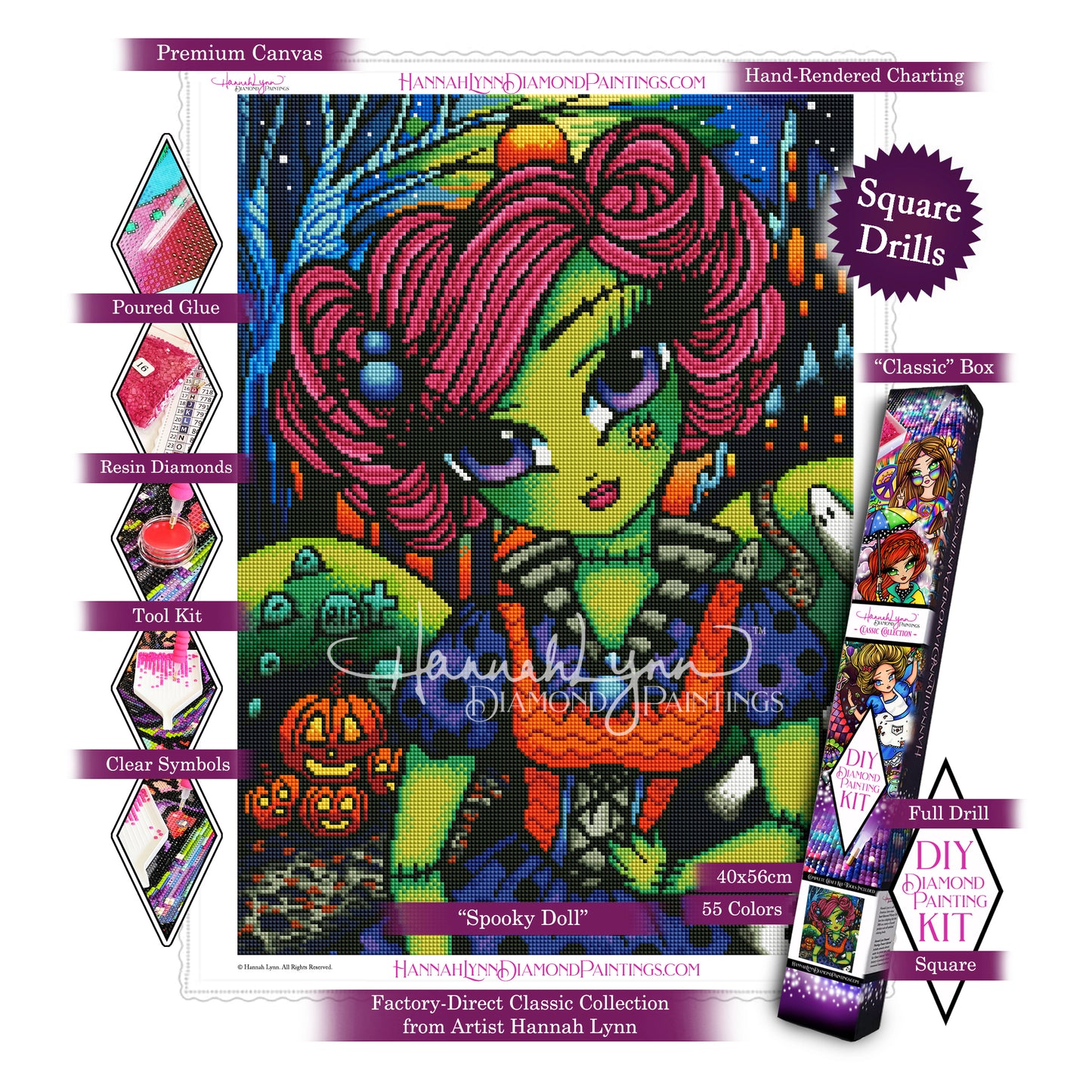 Spooky Doll-Hannah Lynn™ Classic Collection (Square or Round)
