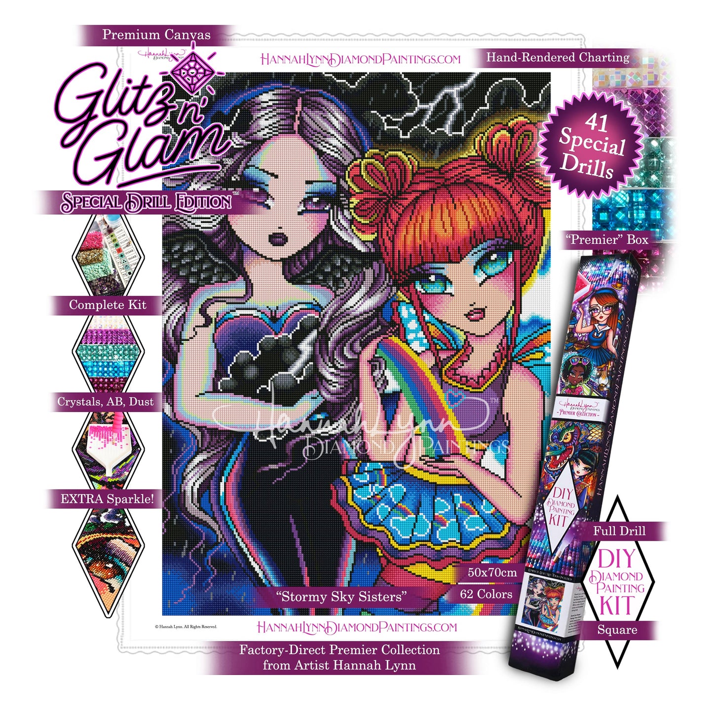 Stormy Sky Sisters-Hannah Lynn Premier Collection™ (Square or Round)