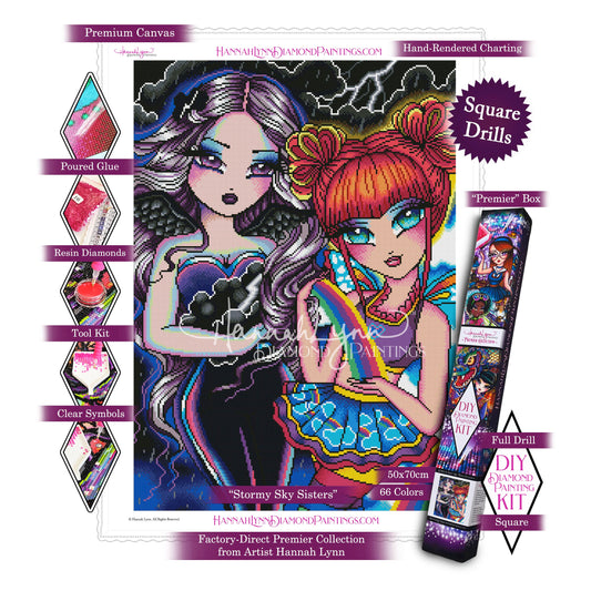 Stormy Sky Sisters-Hannah Lynn Premier Collection™ (Square or Round)