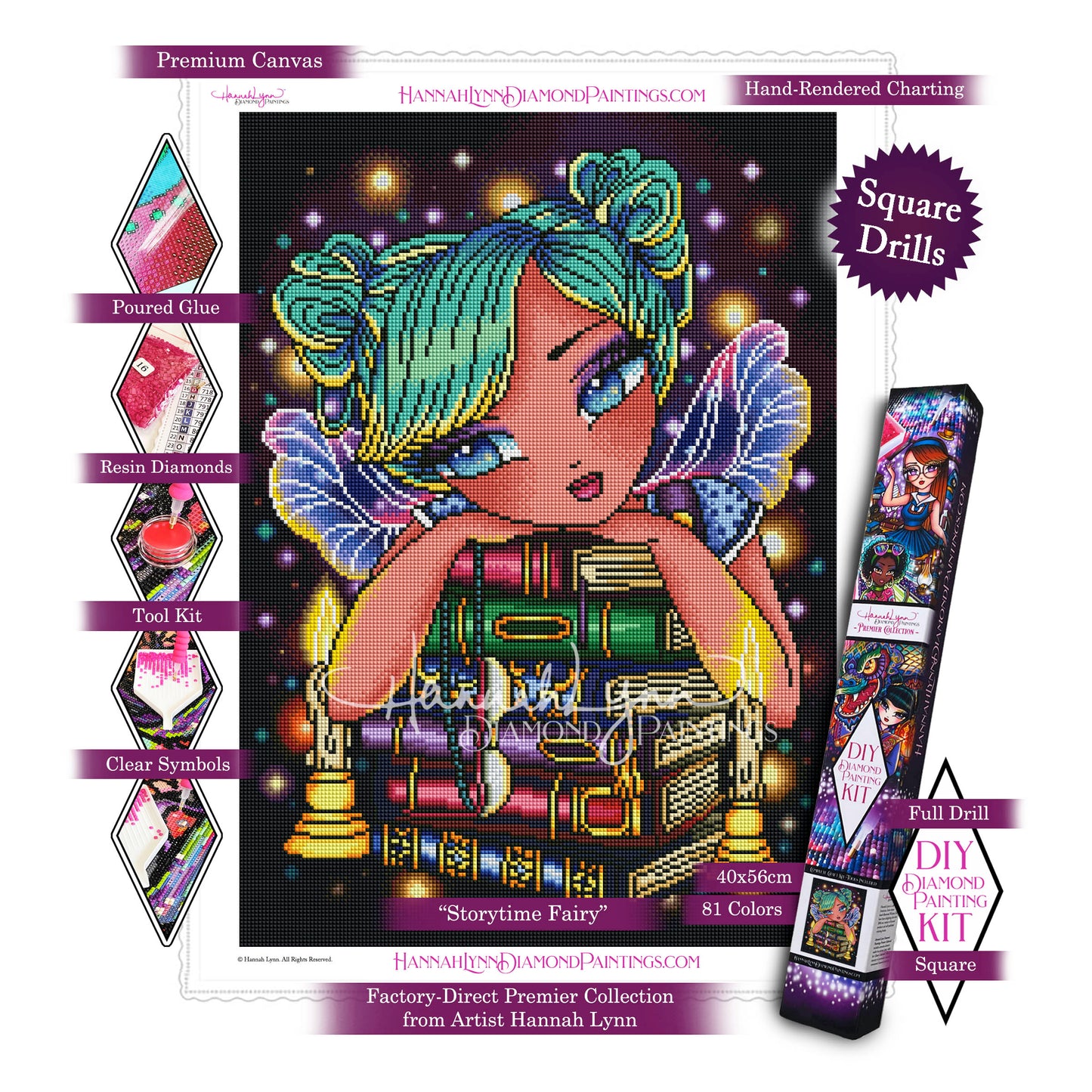 Storytime Fairy-Hannah Lynn™ Premier Collection (Square or Round)