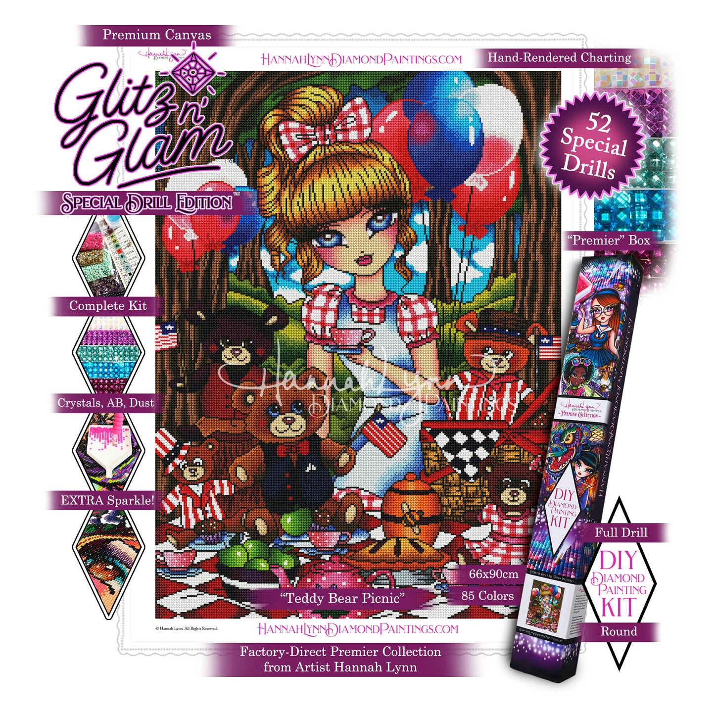 Teddy Bear Picnic-Hannah Lynn Premier Collection™ (Square or Round)